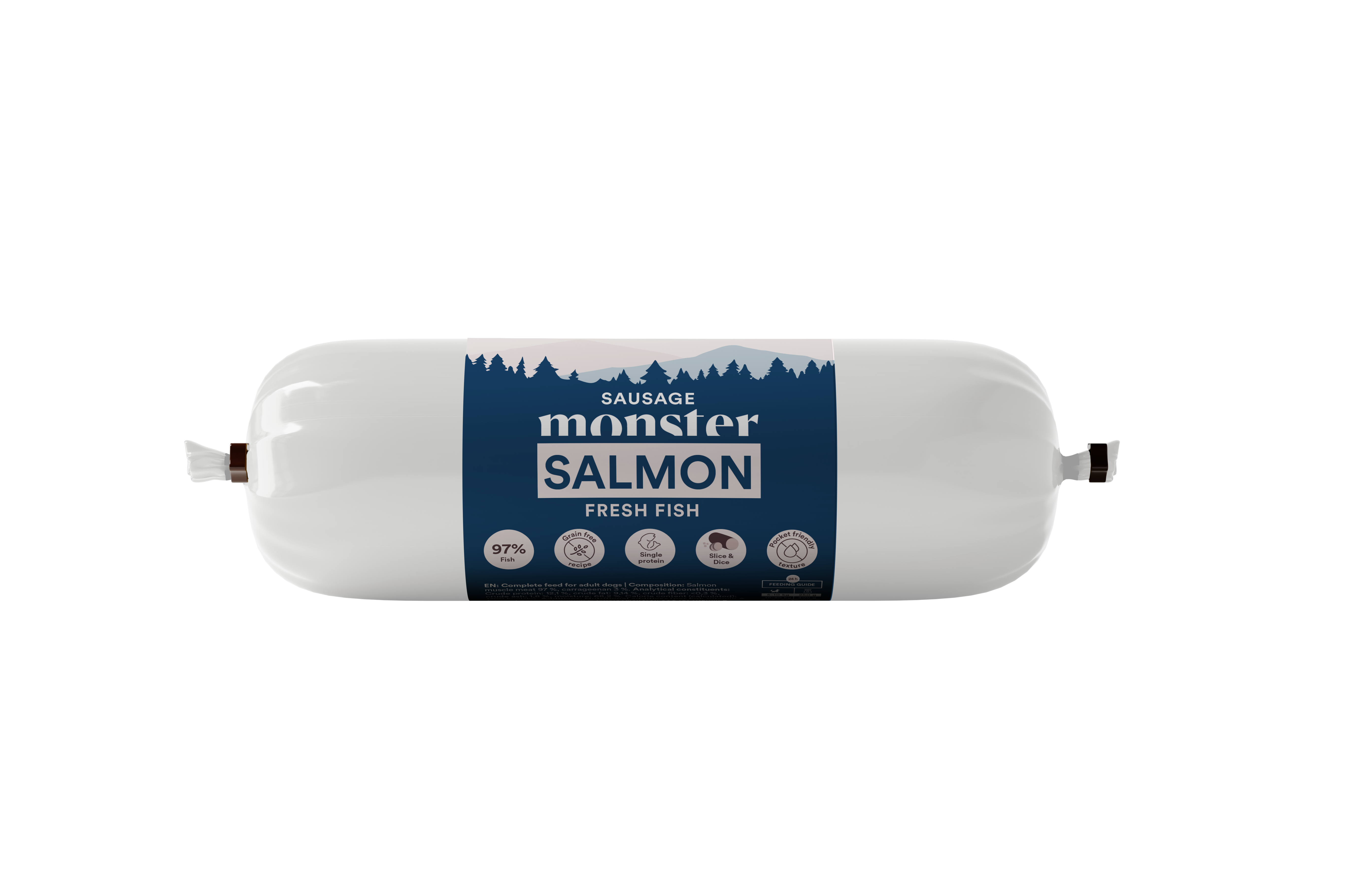 Monster Dog Sausage Salmon 400 g