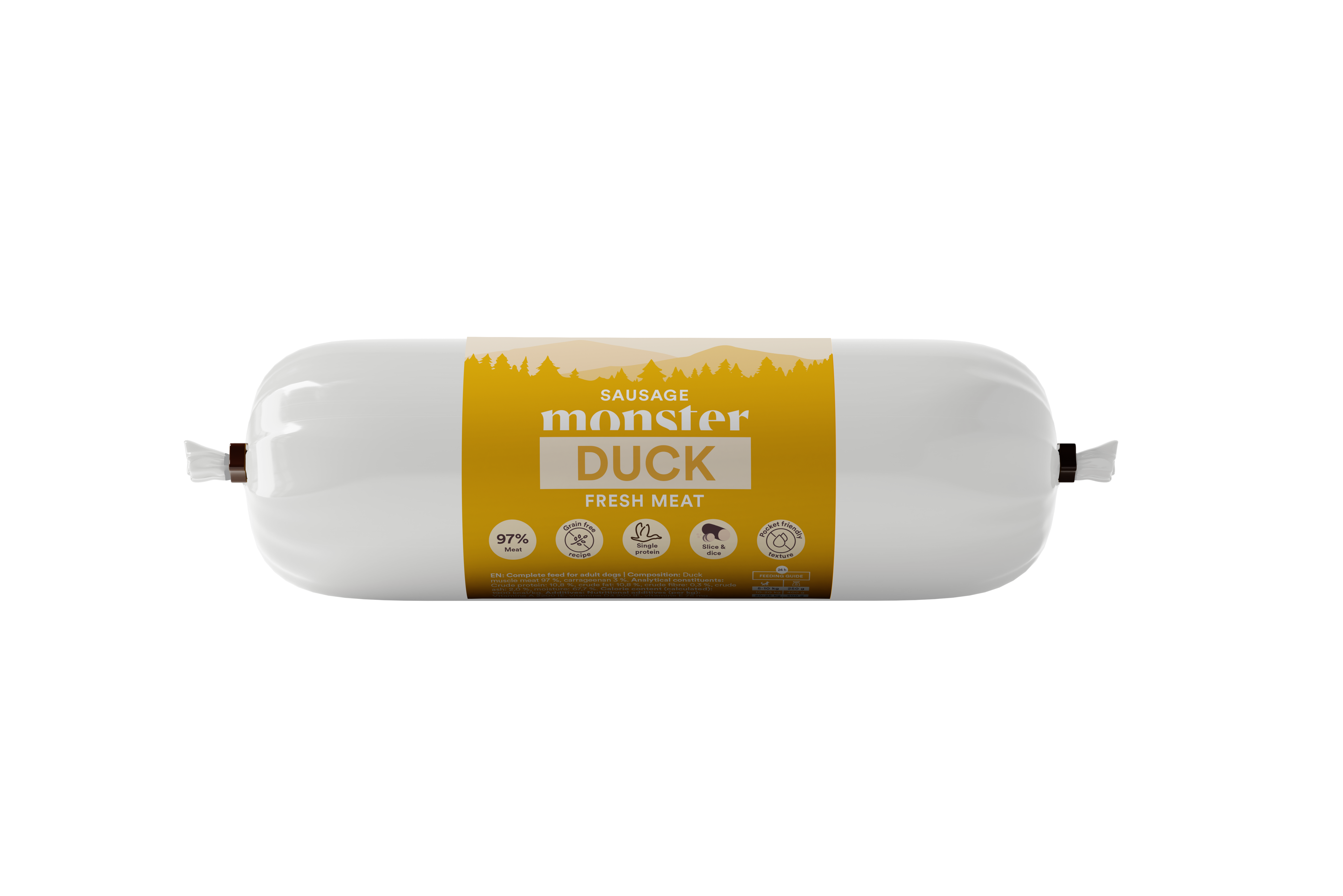 Monster Dog Sausage Duck 400 g (12pcs)