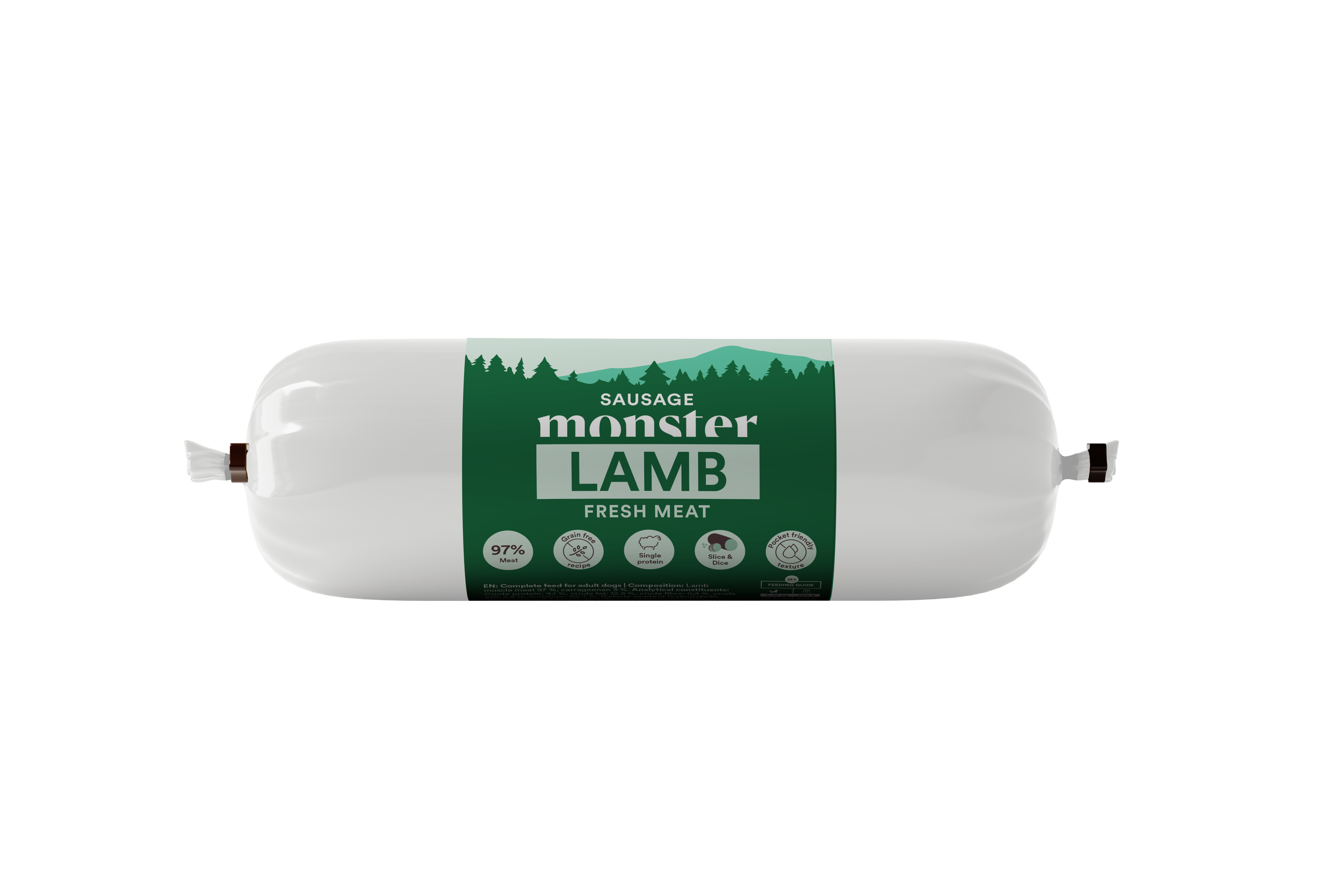 Monster Dog Sausage Lamb 400 g (12pcs)