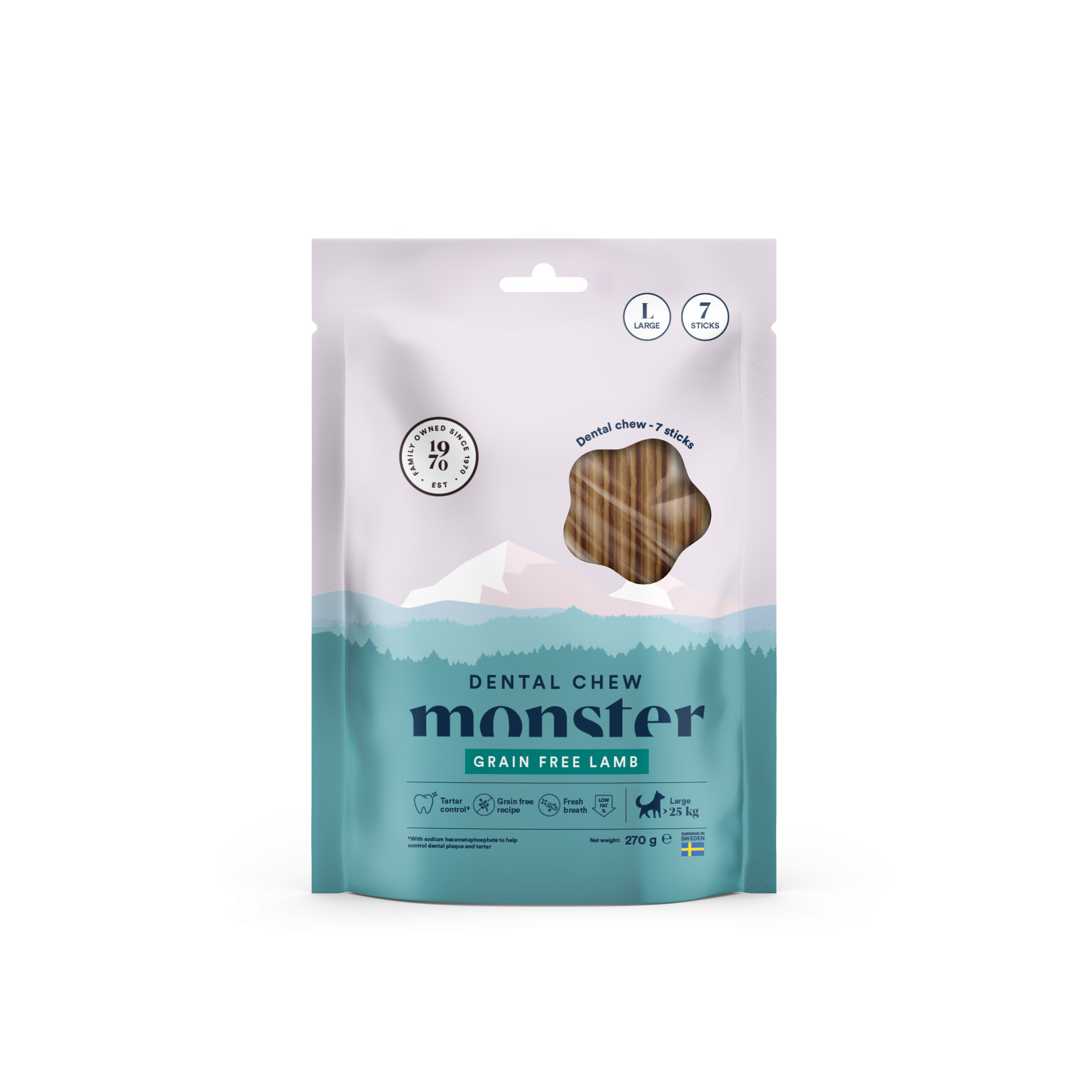Monster Dog Dental Chew Lamb Large Week (7st) 270 g