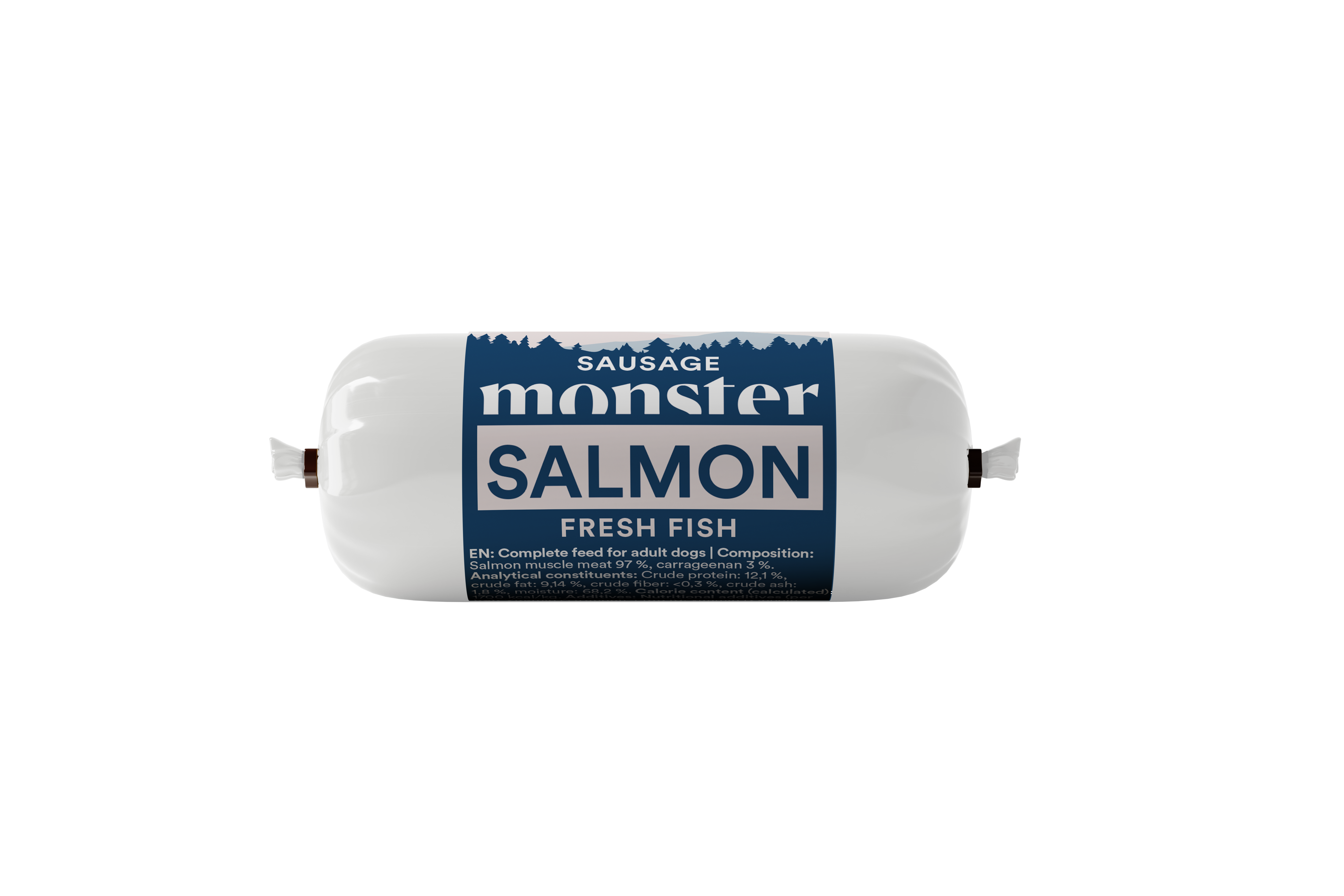 Monster Dog Sausage Salmon 80 g (28pcs)