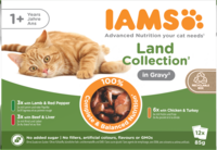 Iams Cat Delights Gravy Multipack Land 85 G (12/pack)