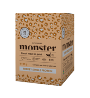 Monster Cat Pouches Adult Turkey 85 g (8-pack)