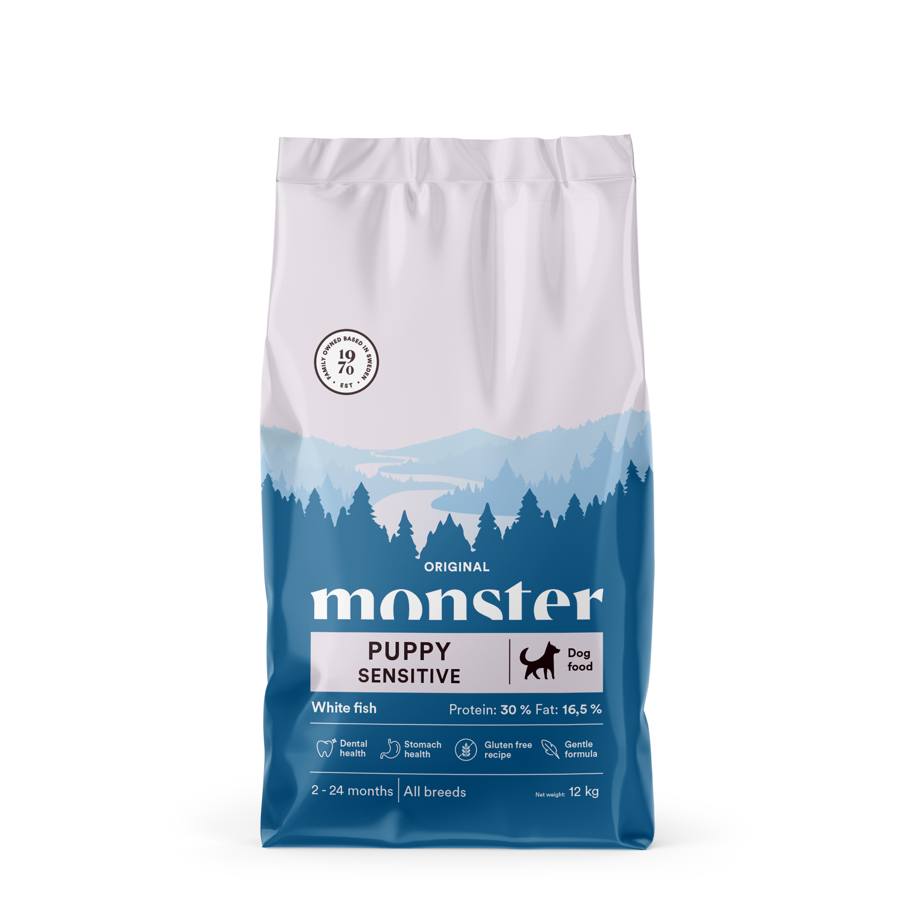 Monster Dog Original Puppy Sensitive White Fish 12 kg