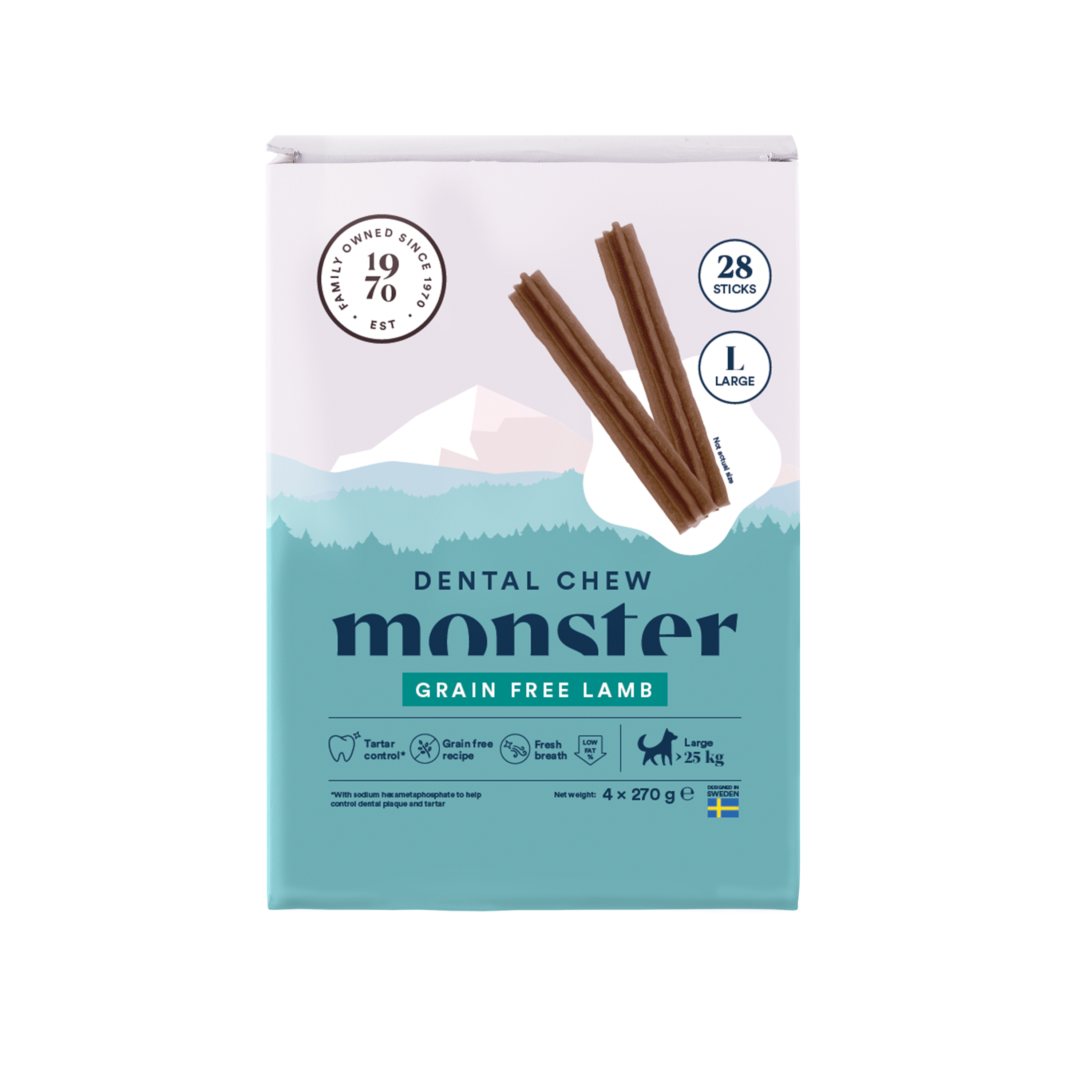 Monster Dog Dental Chew Lamb Large Month (28st) 1080 g