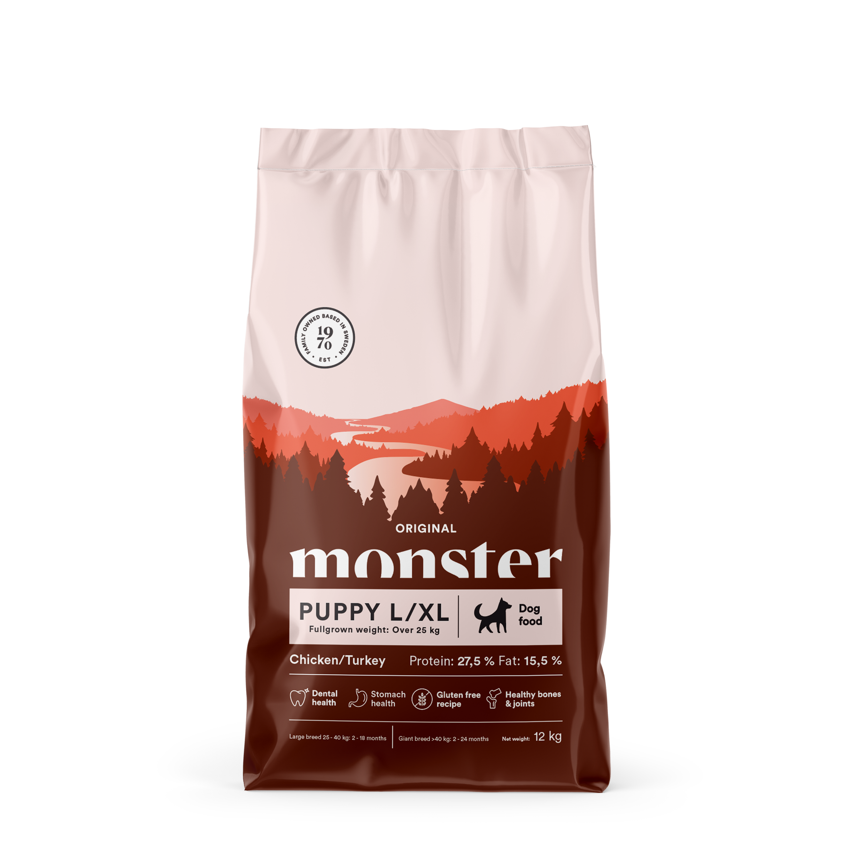 Monster Dog Original Puppy L/ XL Chicken/Turkey 12 kg